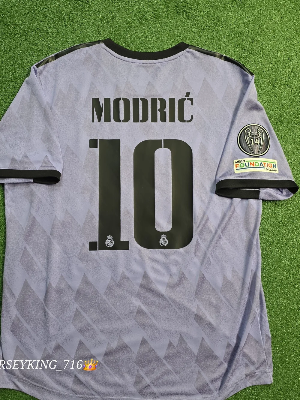 Adidas Real Madrid CF Luka Modric#10 2022/2023 Authentic Away Purple Jersey UCL